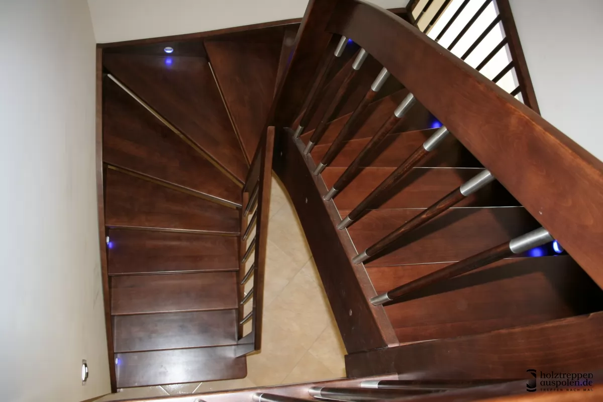 Gebeizte Buchentreppe