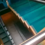 Faltwerktreppe mit Glas